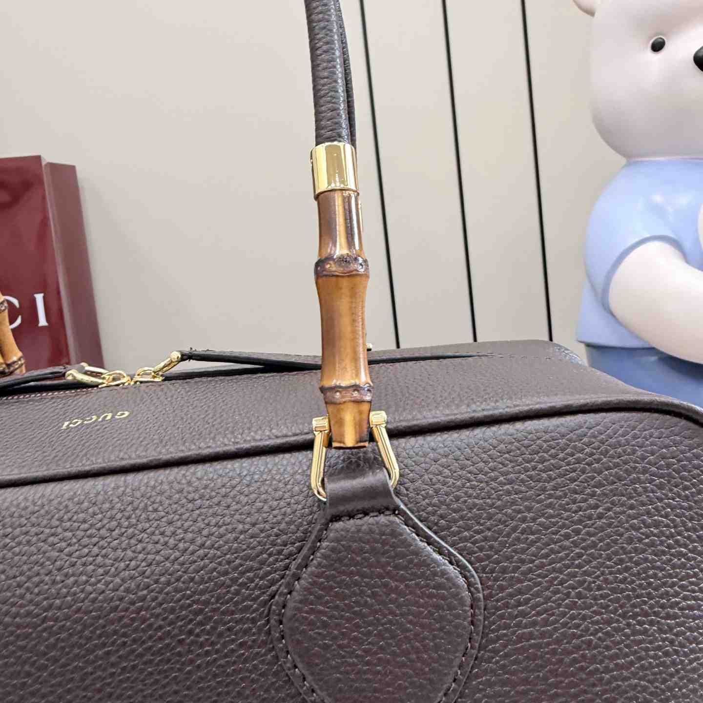 Gucci Large Boston Bag With Bamboo A006OD - DesignerGu