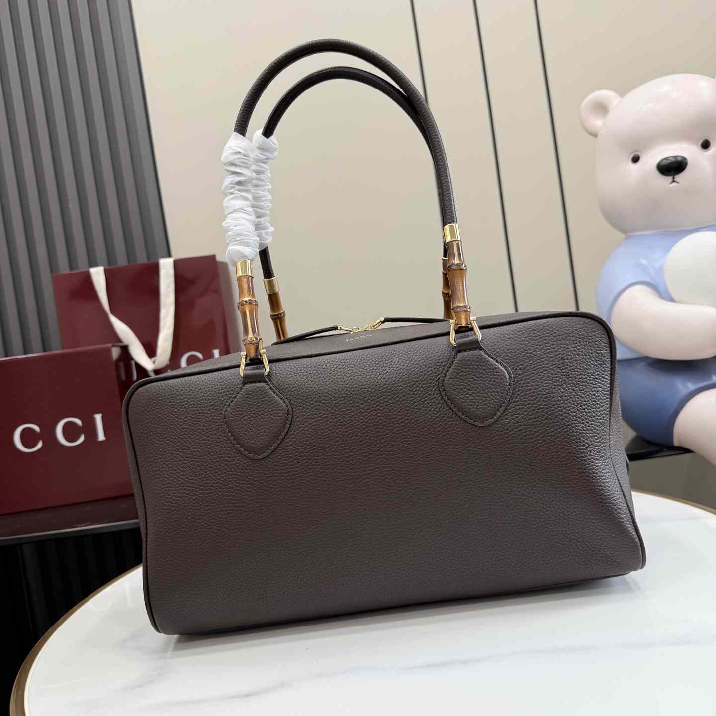 Gucci Large Boston Bag With Bamboo A006OD - DesignerGu