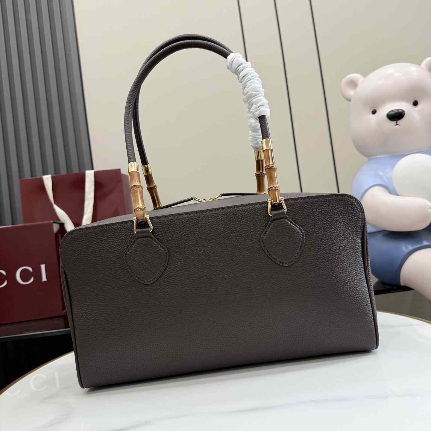 Gucci Large Boston Bag With Bamboo A006OD - DesignerGu