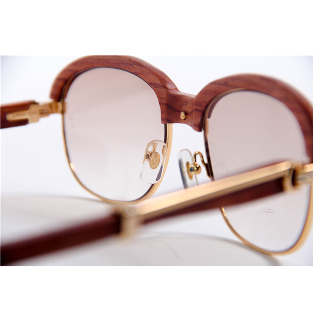 Cartier 1116679 Sunglasses In Gold Brown Gradient - 
