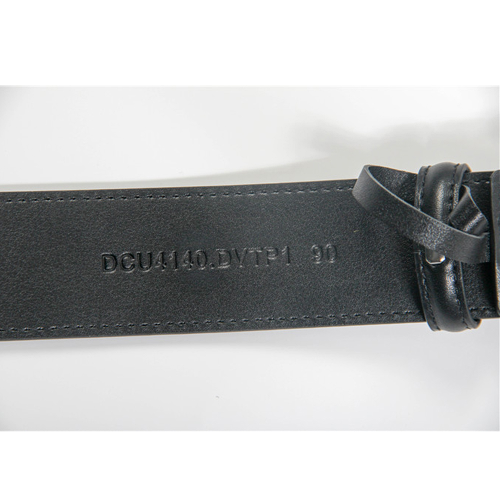 Versace Black Leather Versace Medusa Mens Belt Head Buckle - 