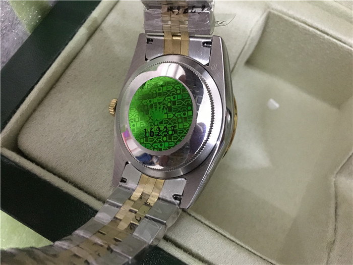Rolex High Quality Datejust Stainless Steel and Jubille Bracelet Champagne Diamond Dial Full Diamond Bezel Watch - DesignerGu