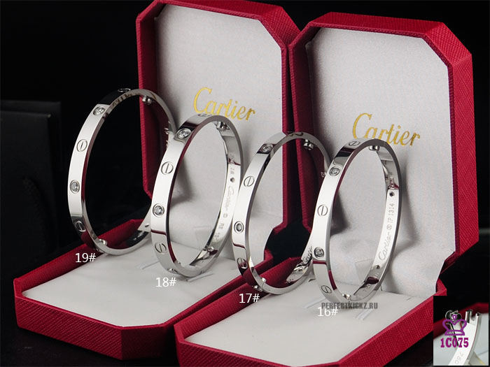 Cartier Classic Love Silver Bracelet With Diamonds - 