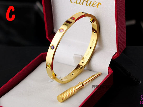Cartier Love Bracelet Gold With Colorful Stones