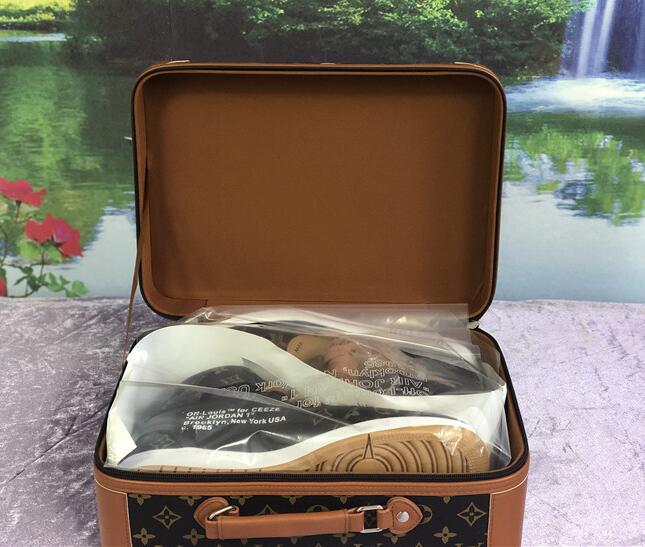 Nike X Off-White X Louis Vuitton Air Jordan 1 Customs Monogram Sneaker - 