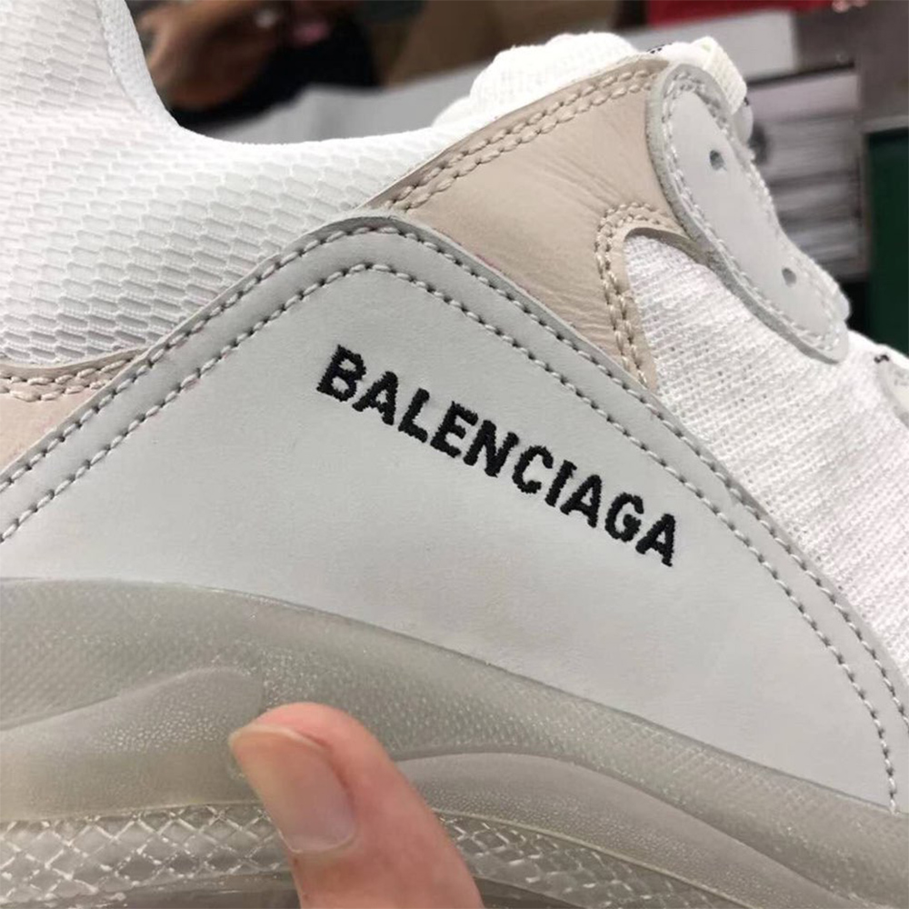 Balenciaga Clear Sole Triple S Low-Top Trainers White - 