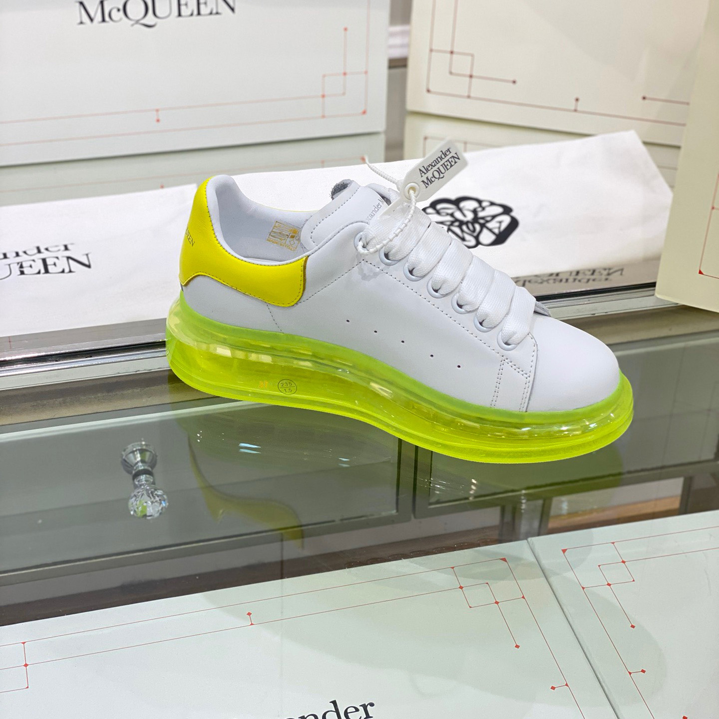 Alexander Mqueen Air Platform Leather Sneakers - 