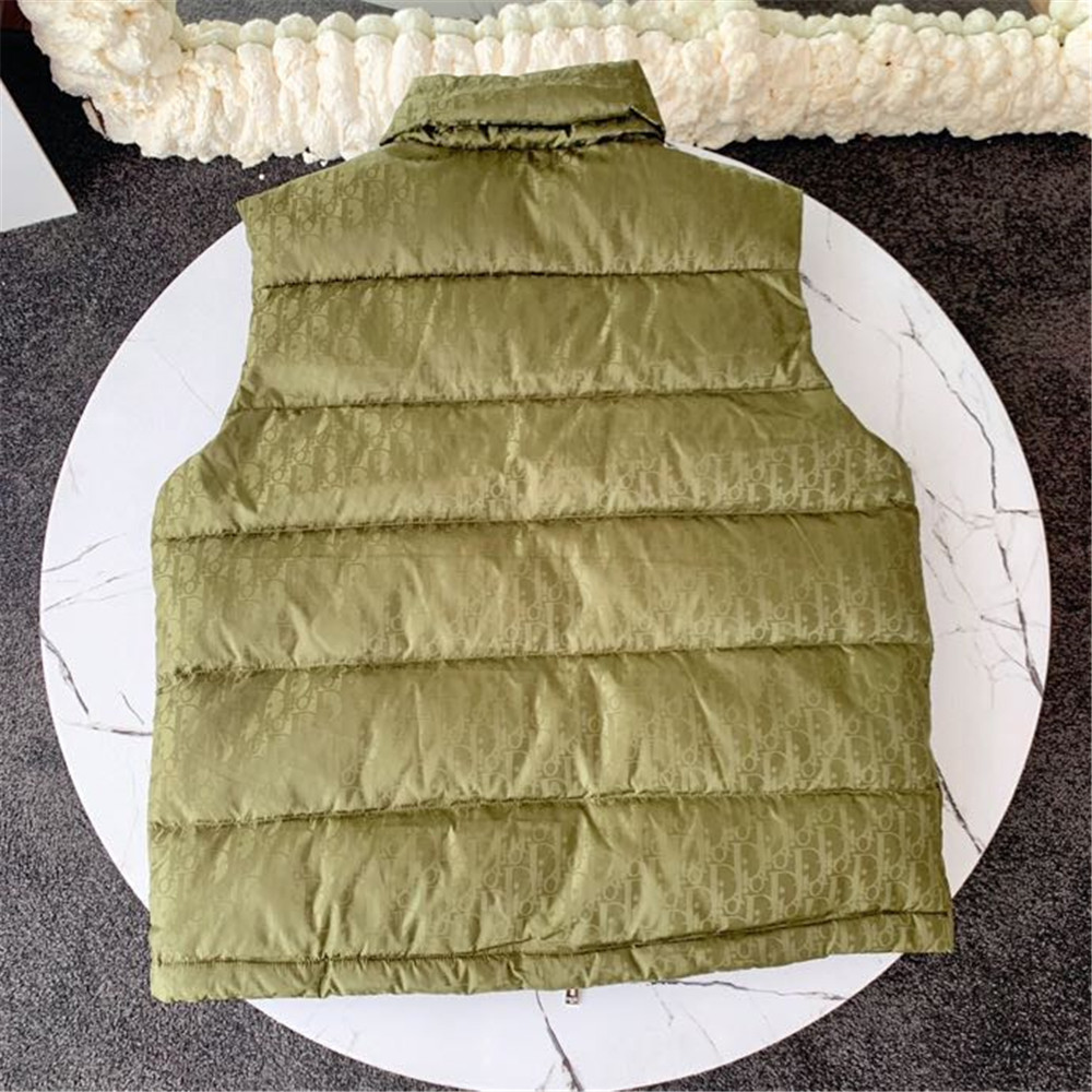 Dior Reflective Down Puffer Jacket With Dior Oblique Print In Silver Grey - 