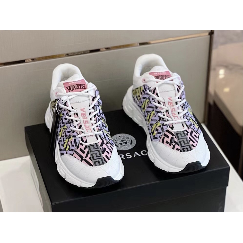 Versace Trigreca Sneakers Purple Pink & Yellow - 