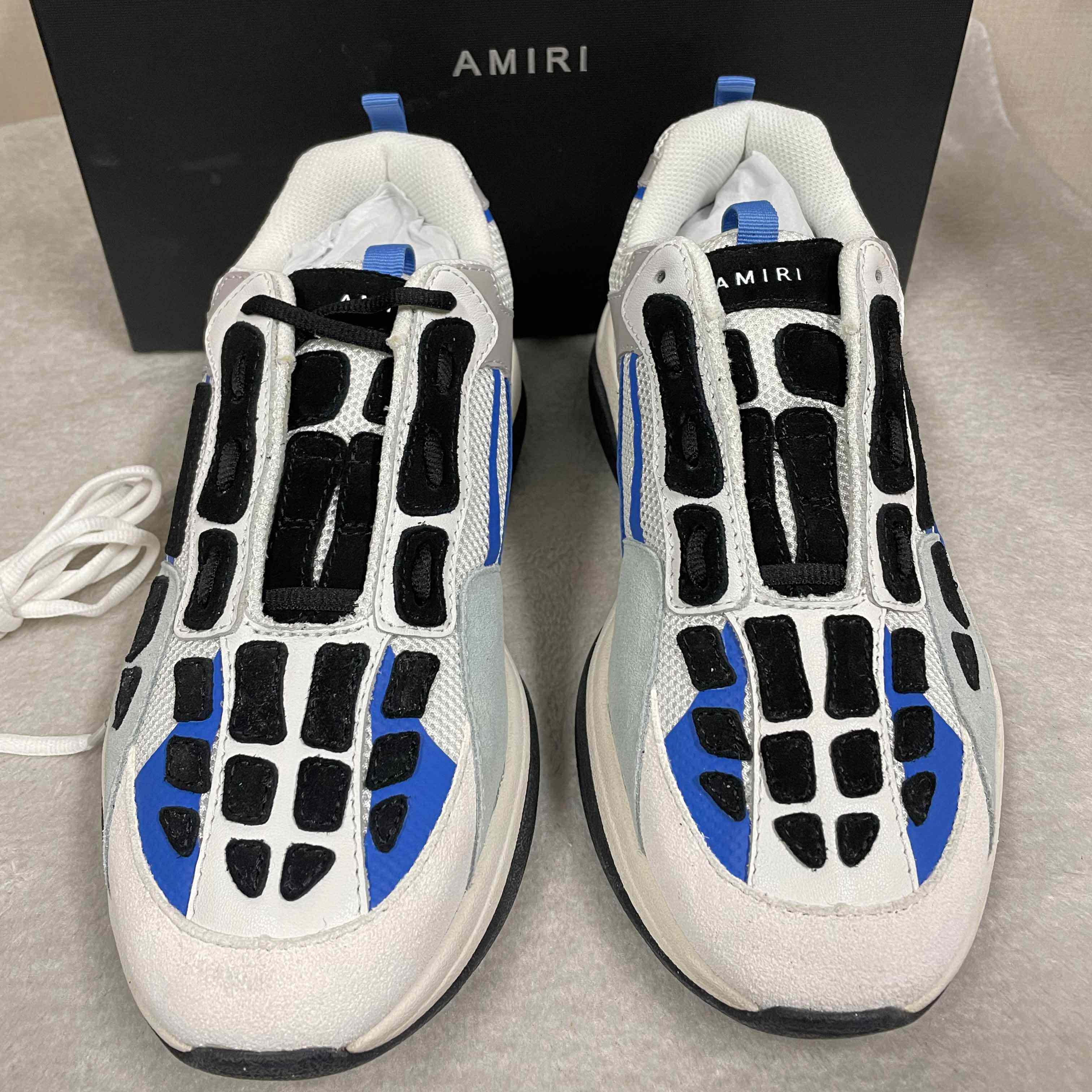 Amiri Bone Runner White & Blue - DesignerGu