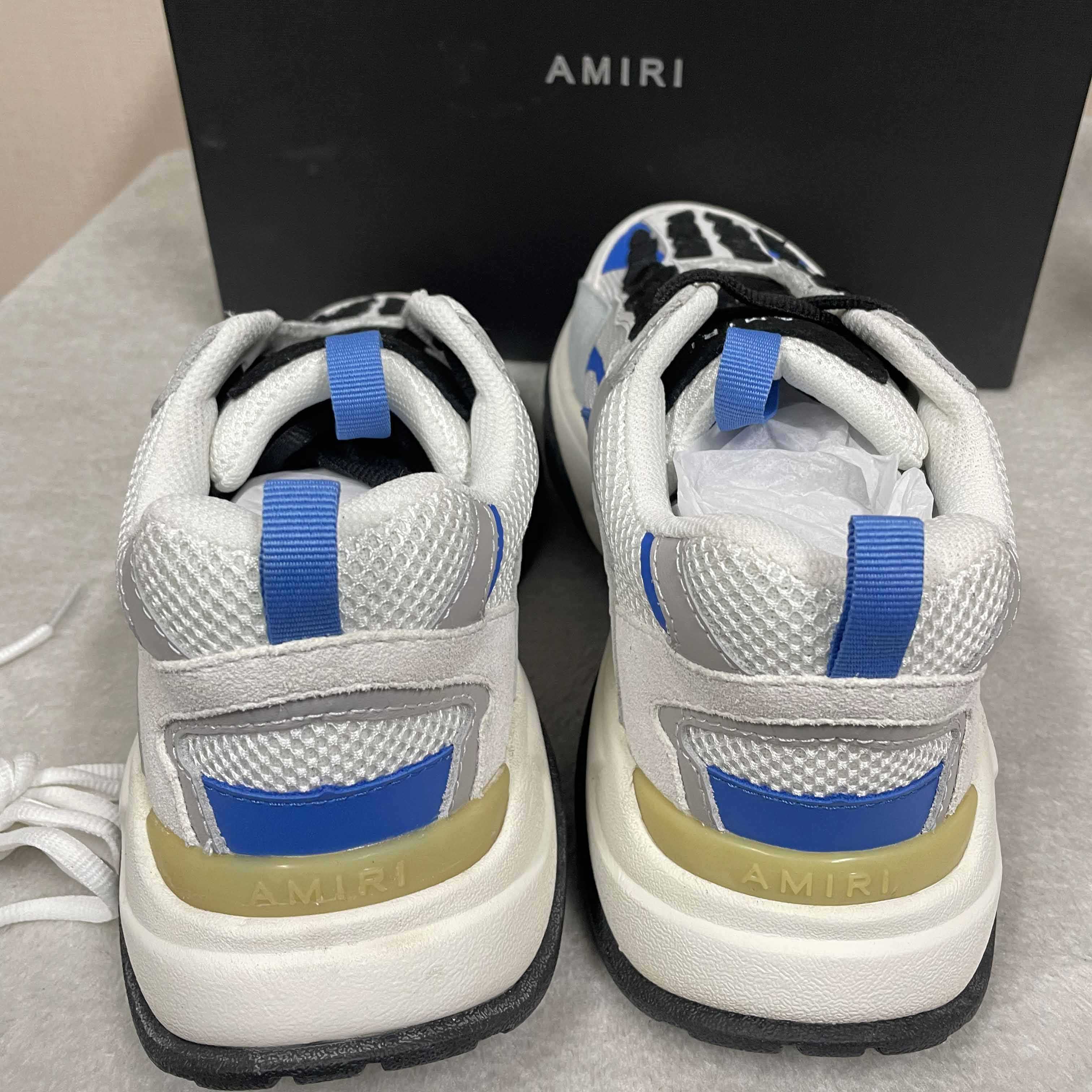 Amiri Bone Runner White & Blue - DesignerGu