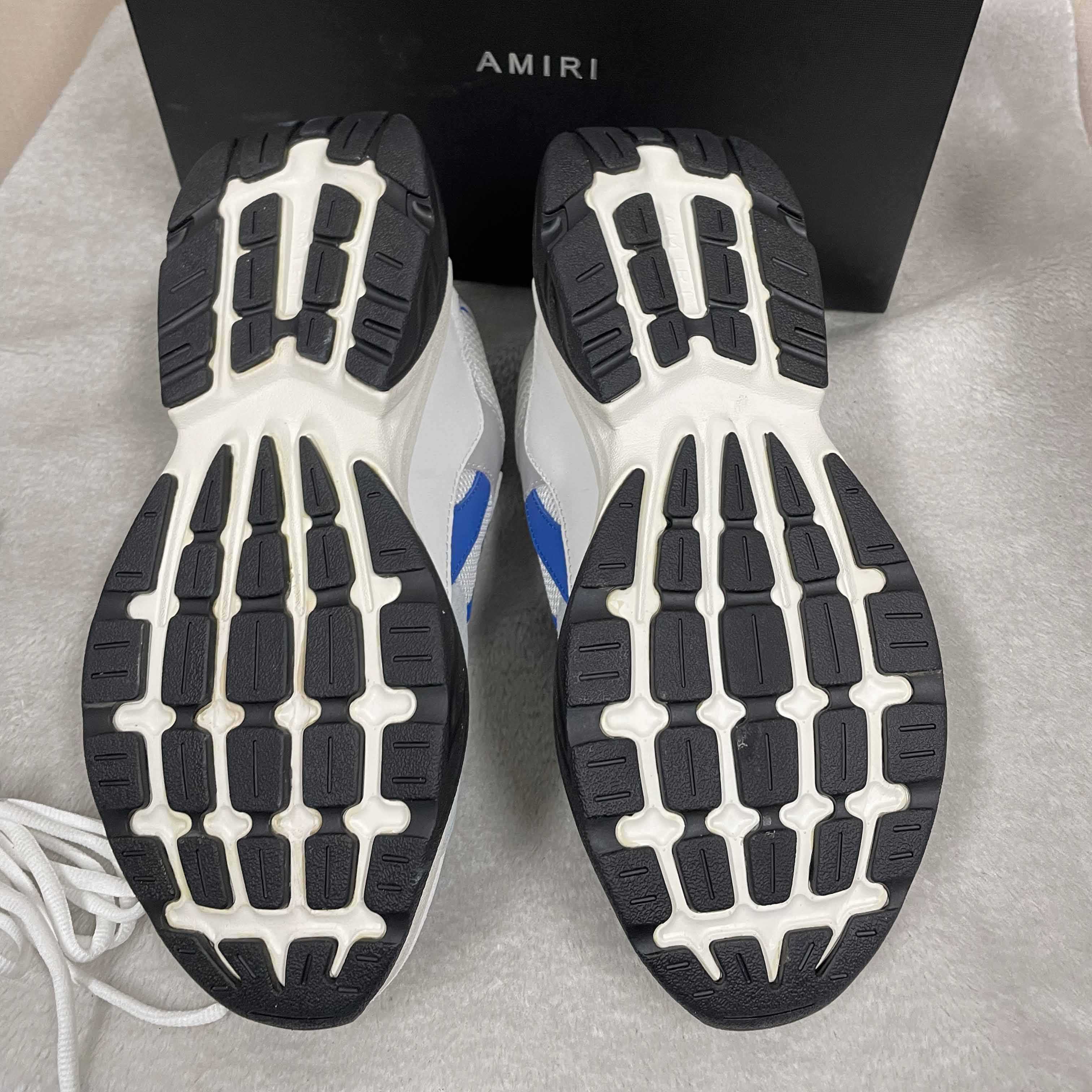 Amiri Bone Runner White & Blue - DesignerGu