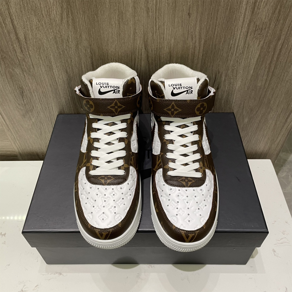 Louis Vuitton X Nike Air Force 1 Mid-Top Monogram Sneaker - 