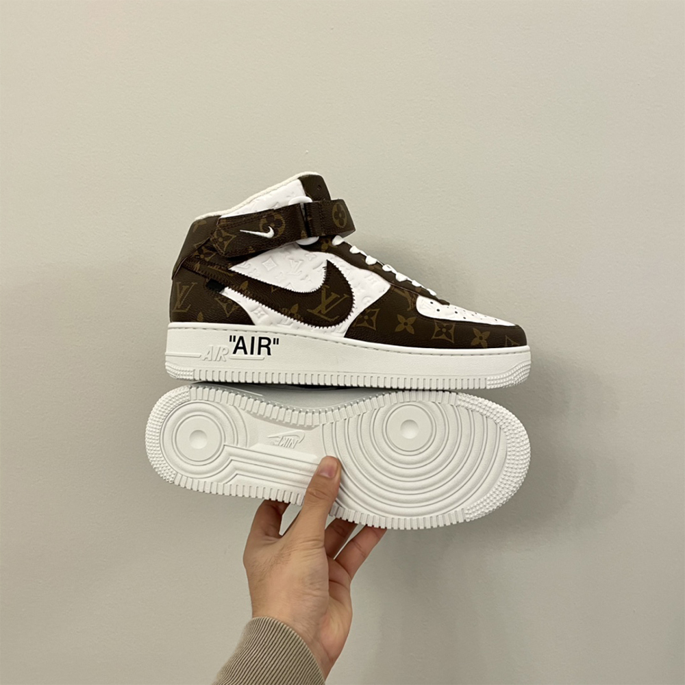 Louis Vuitton X Nike Air Force 1 Mid-Top Monogram Sneaker - 