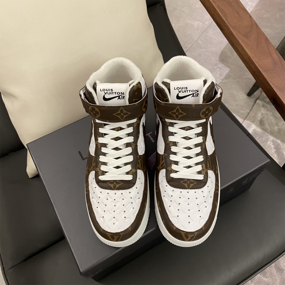 Louis Vuitton X Nike Air Force 1 Mid-Top Monogram Sneaker - 