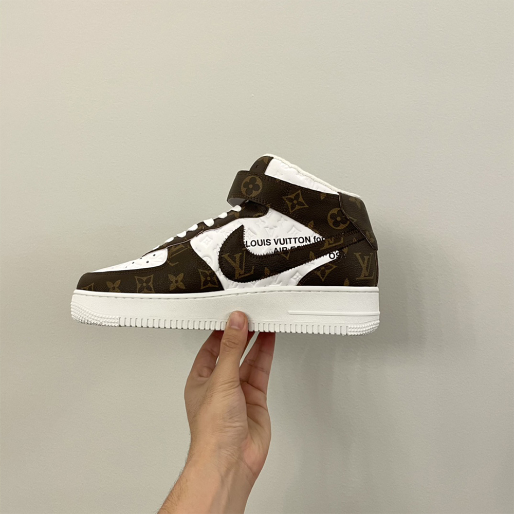 Louis Vuitton X Nike Air Force 1 Mid-Top Monogram Sneaker - 