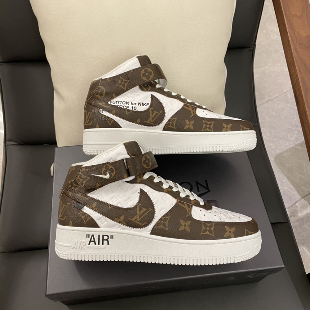 Louis Vuitton X Nike Air Force 1 Mid-Top Monogram Sneaker - 