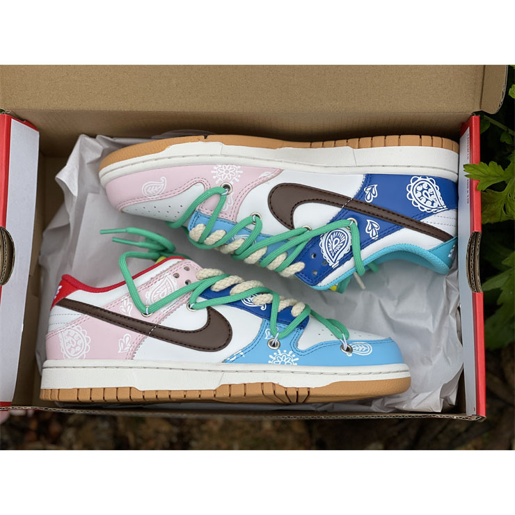Nike Dunk Colorful Cashew Nuts Low Sneaker CZ 2496-100 - DesignerGu
