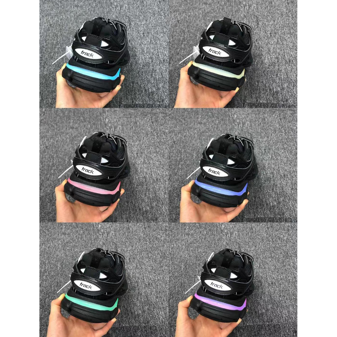 Balenciaga Tess S. Gomma Trek 3.0 LED Sneakers - DesignerGu