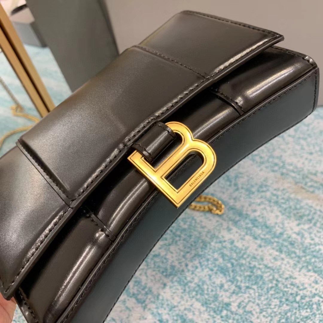 Balenciaga Hourglass Wallet On Chain (19.5-12-5cm) - 