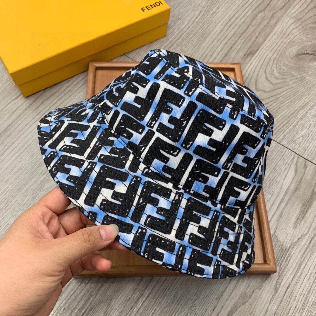 Fendi Multicolor Canvas Bucket Hat - DesignerGu