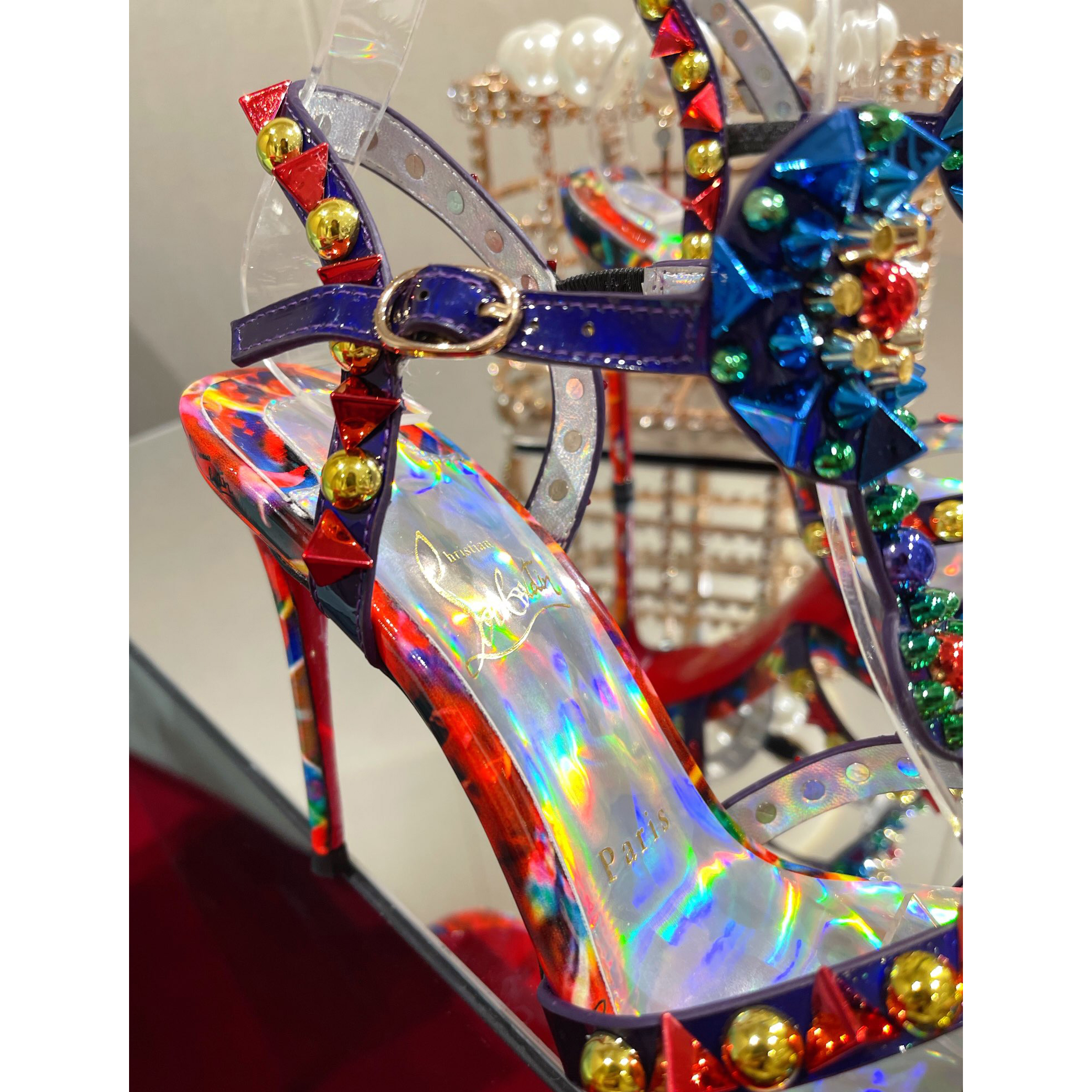 Christian Louboutin Multicolor Sandal（10cm Heel Height） - DesignerGu