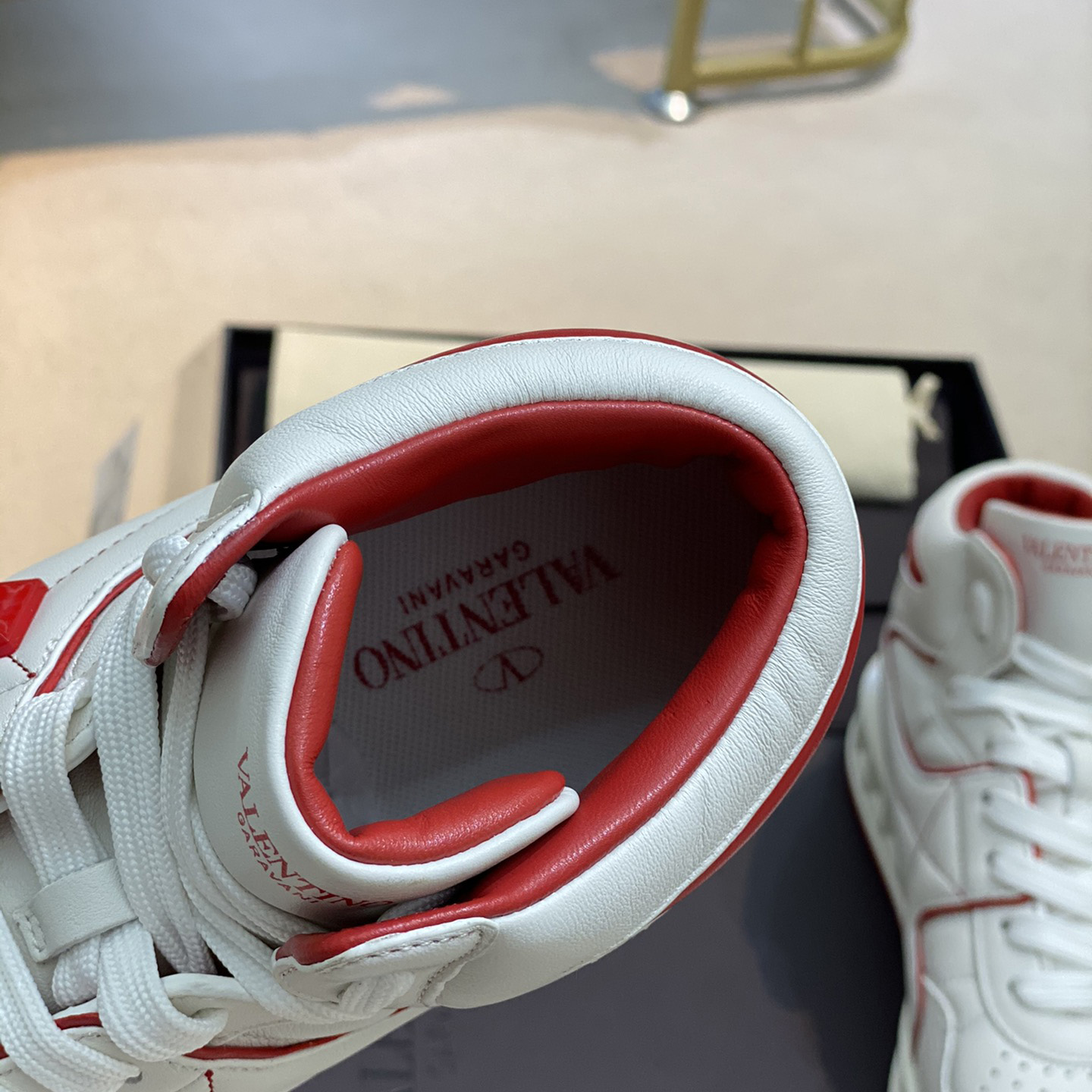 Valenti One Stud Mid-Top Nappa Sneaker - 