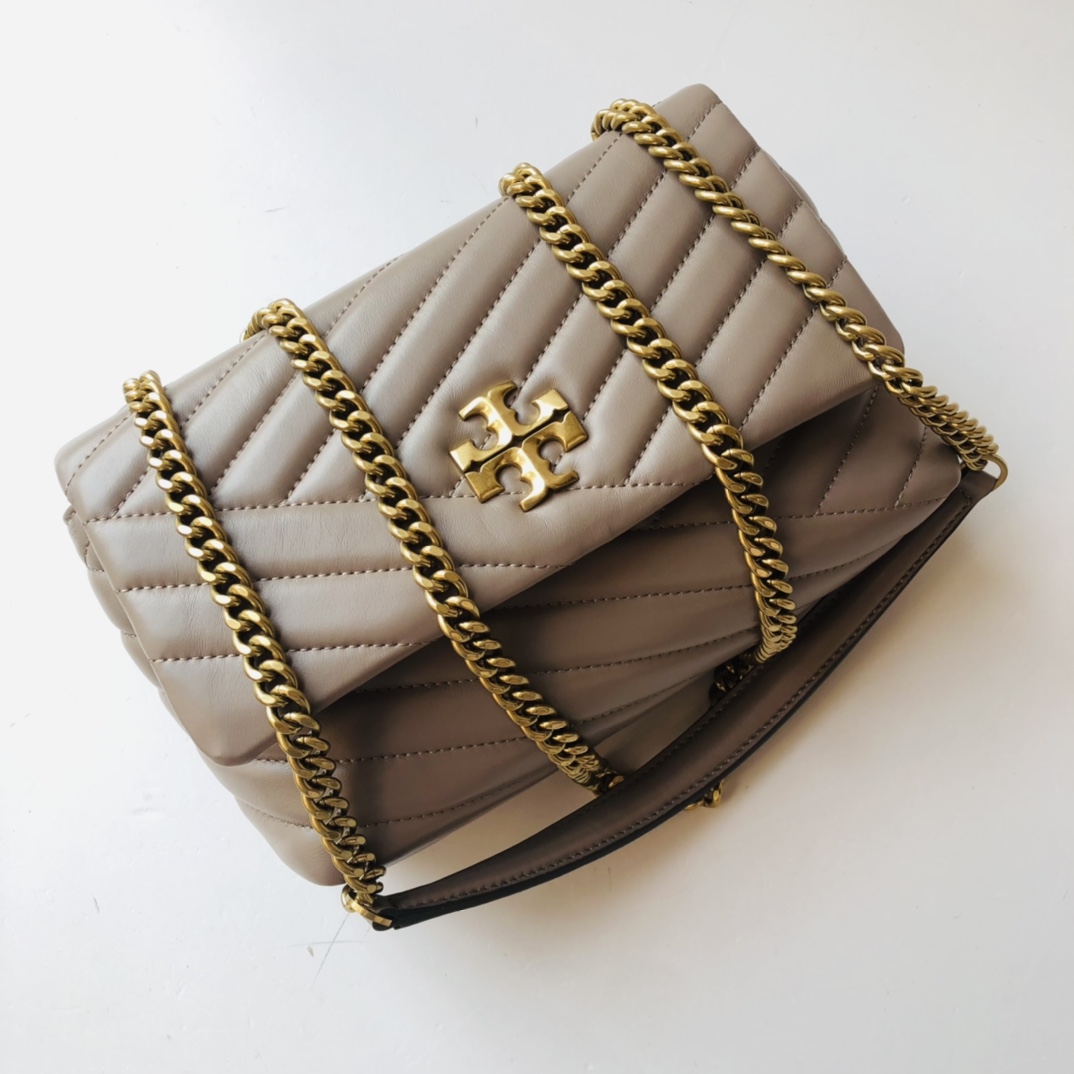 ToryBurch Kira Chevron Convertible Shoulder Bag(22.5-15-8cm)  TB316S90452 - 