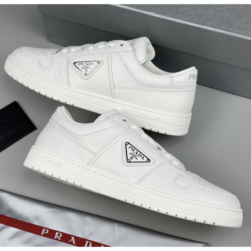 Prada Downtown Leather Sneakers - 