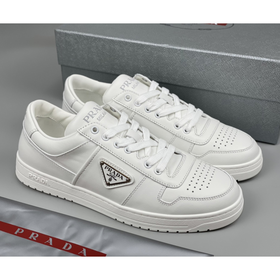 Prada Downtown Leather Sneakers - DesignerGu