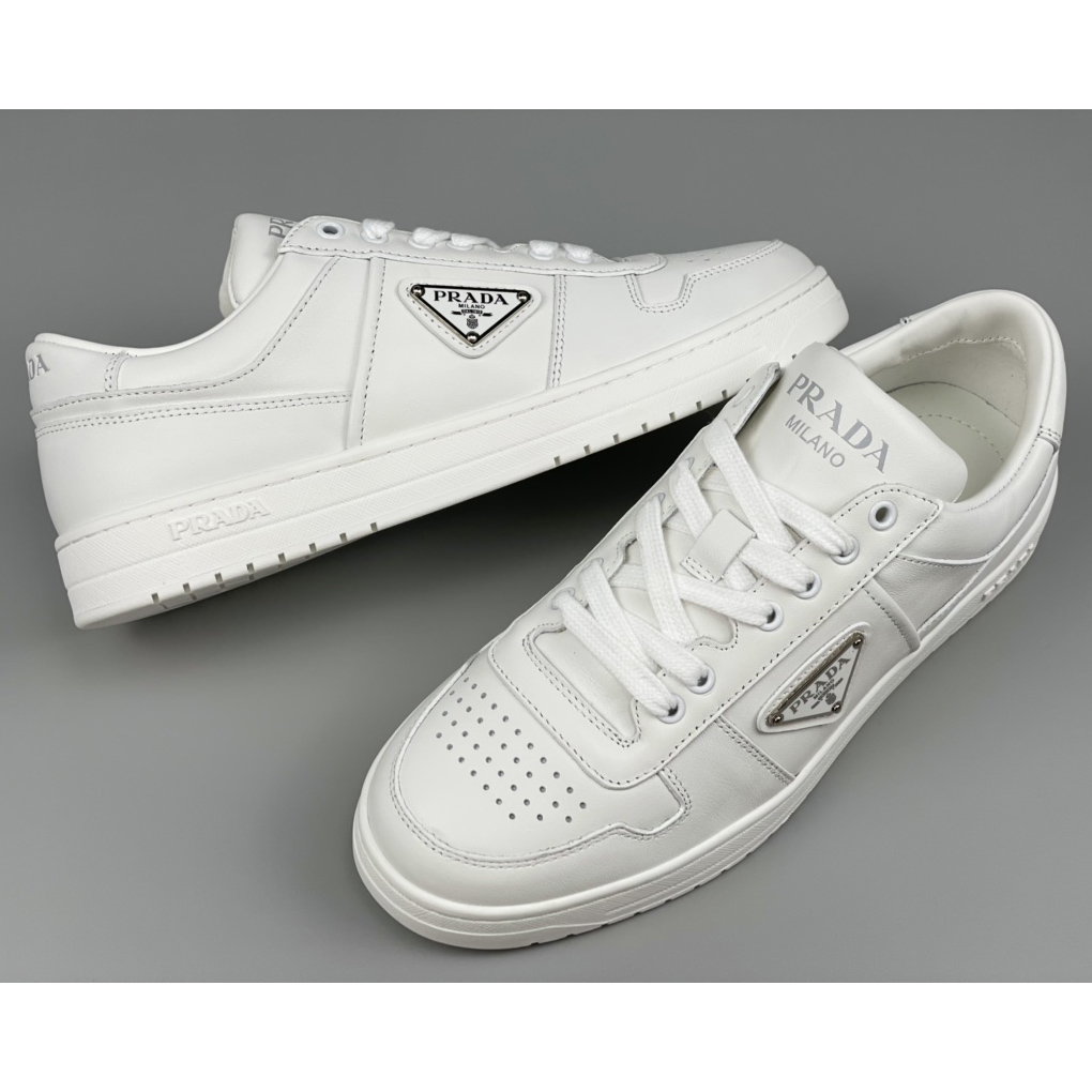 Prada Downtown Leather Sneakers - 
