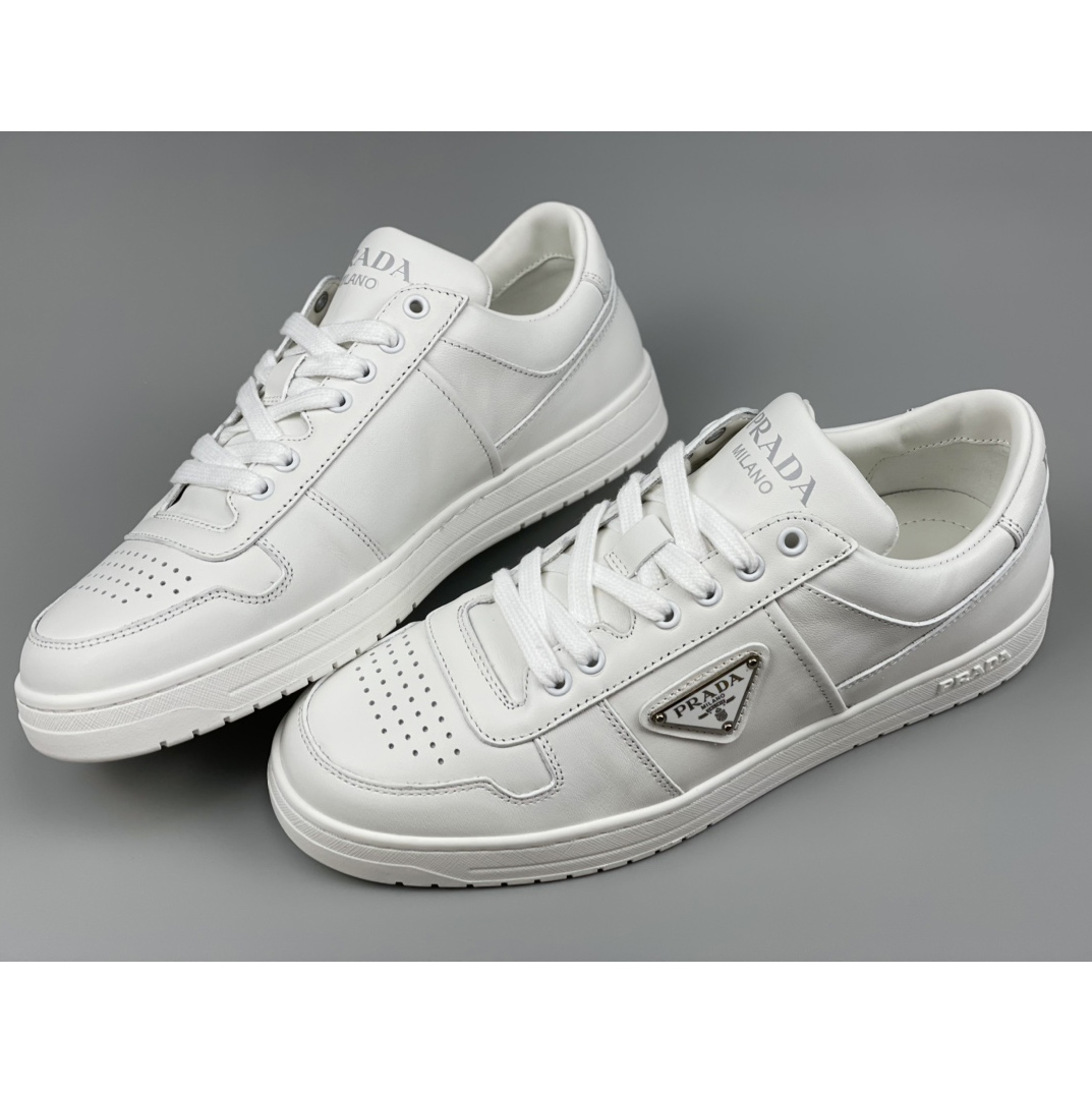 Prada Downtown Leather Sneakers - 