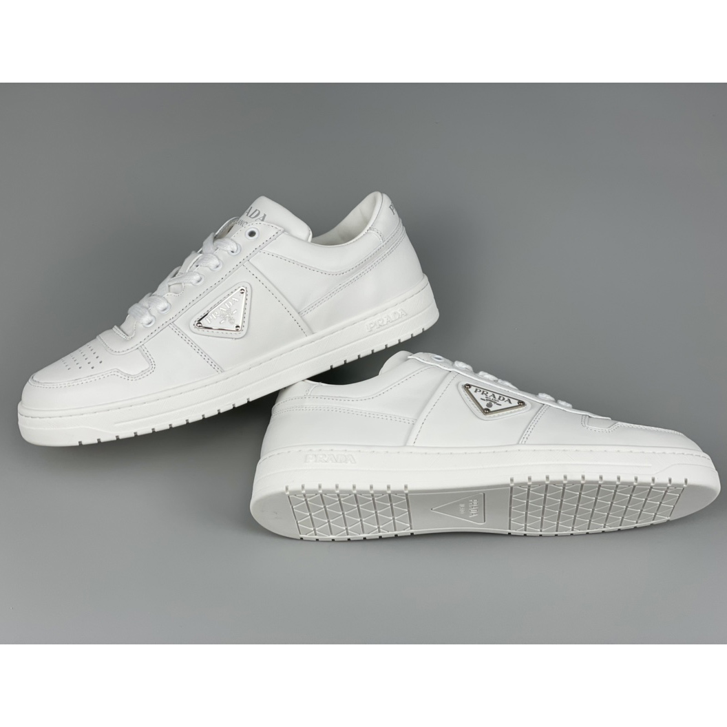 Prada Downtown Leather Sneakers - 