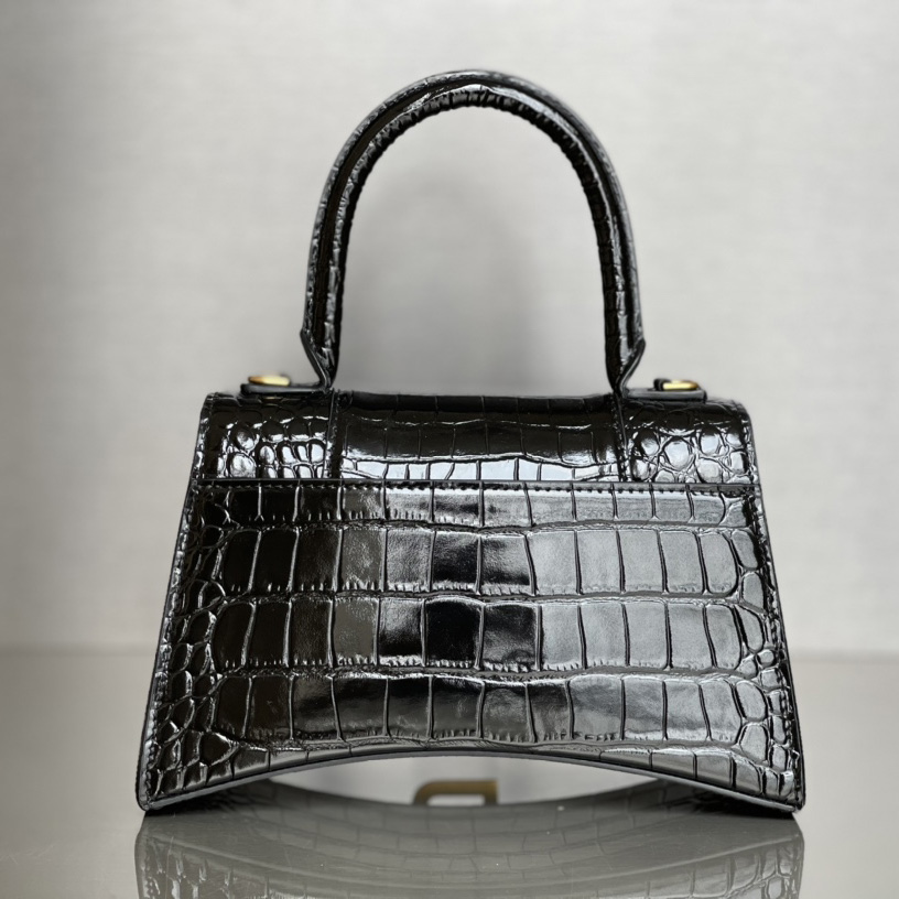 Balenciaga Hourglass Small Handbag In Black  - DesignerGu