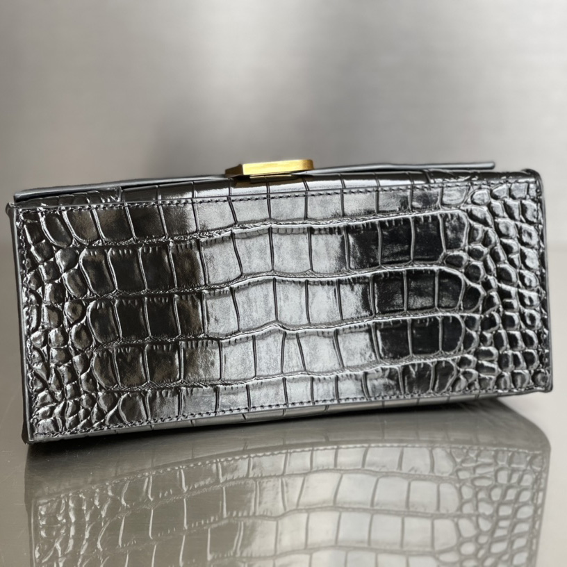 Balenciaga Hourglass Small Handbag In Black  - DesignerGu