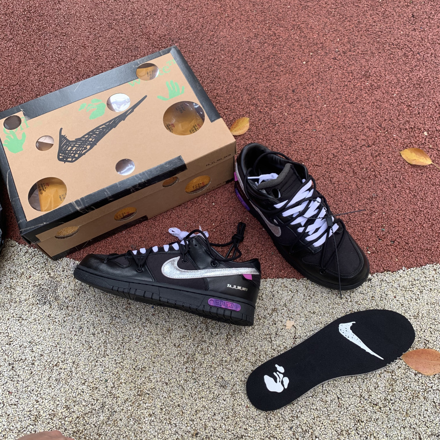 Nike Dunk Low Off-White Lot 50  Sneaker     DM1602-001 - 
