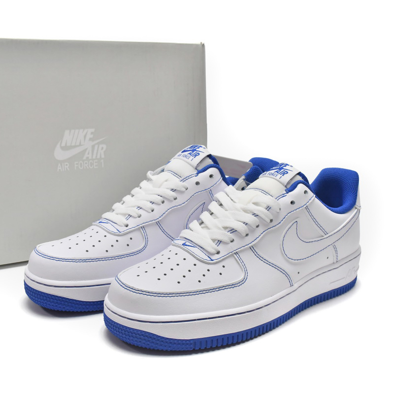Nike Air Force 1 Low Contrast Stitch Blue Sneaker   CV1724-101 - DesignerGu