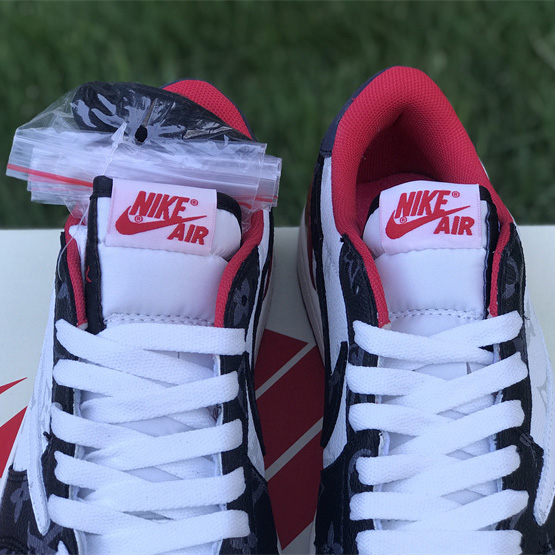 Louis Vuitton x Nike Air Jordan 1 Low OG SP"Black/White/Red/Grey Monogram"Sneaker   DM7866-318  - 