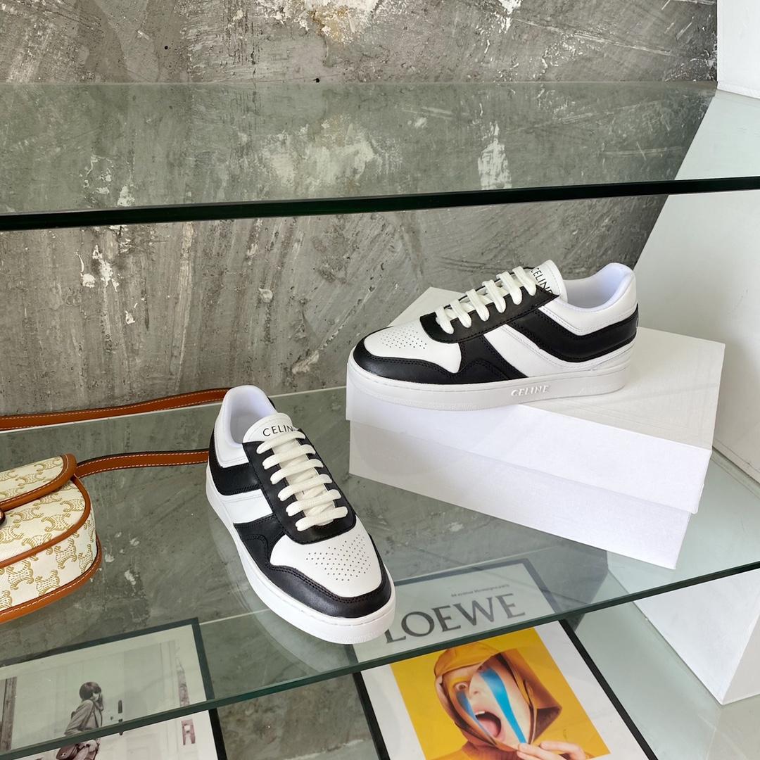 Celine Trainer Low Lace-Up Sneaker In Calfskin - 
