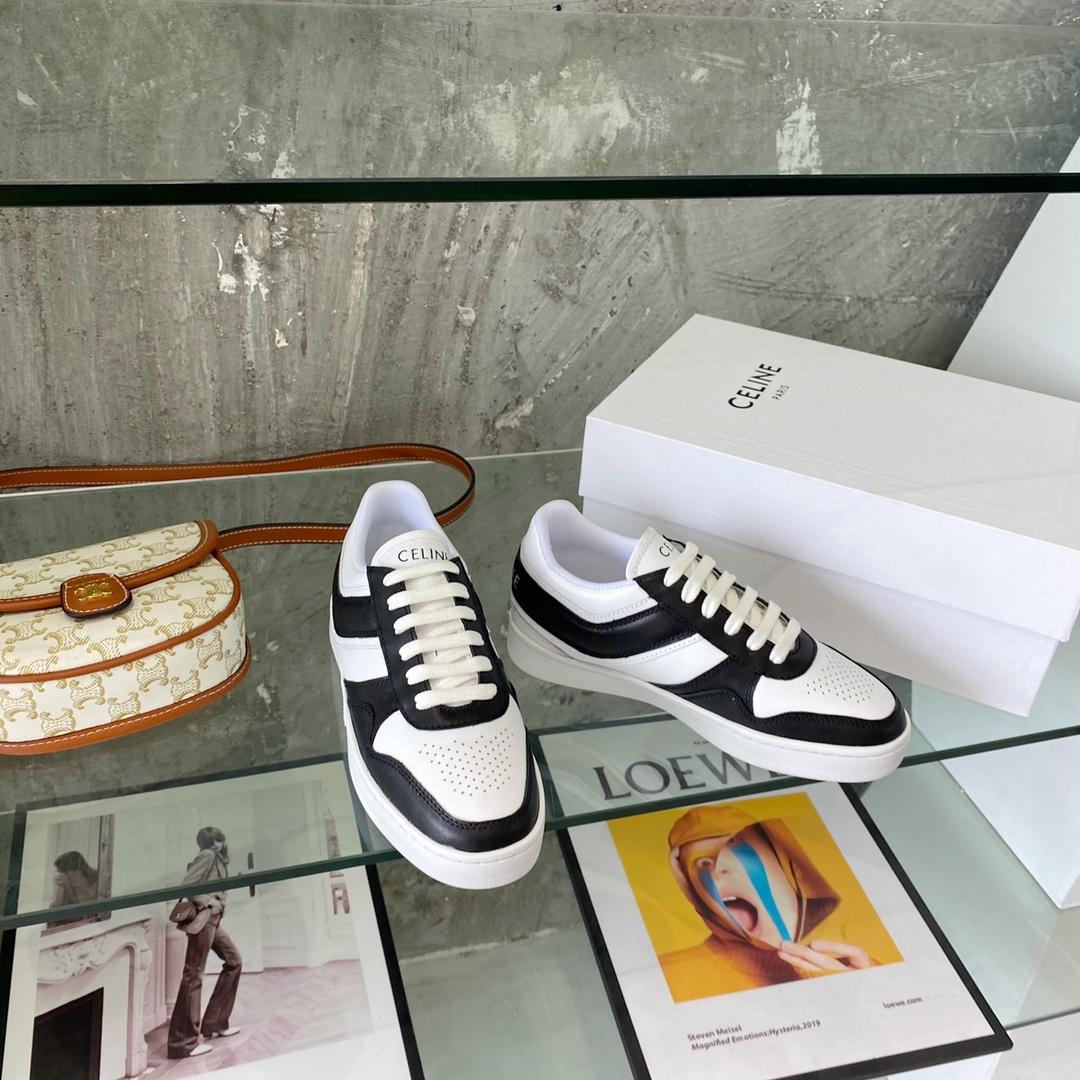Celine Trainer Low Lace-Up Sneaker In Calfskin - 