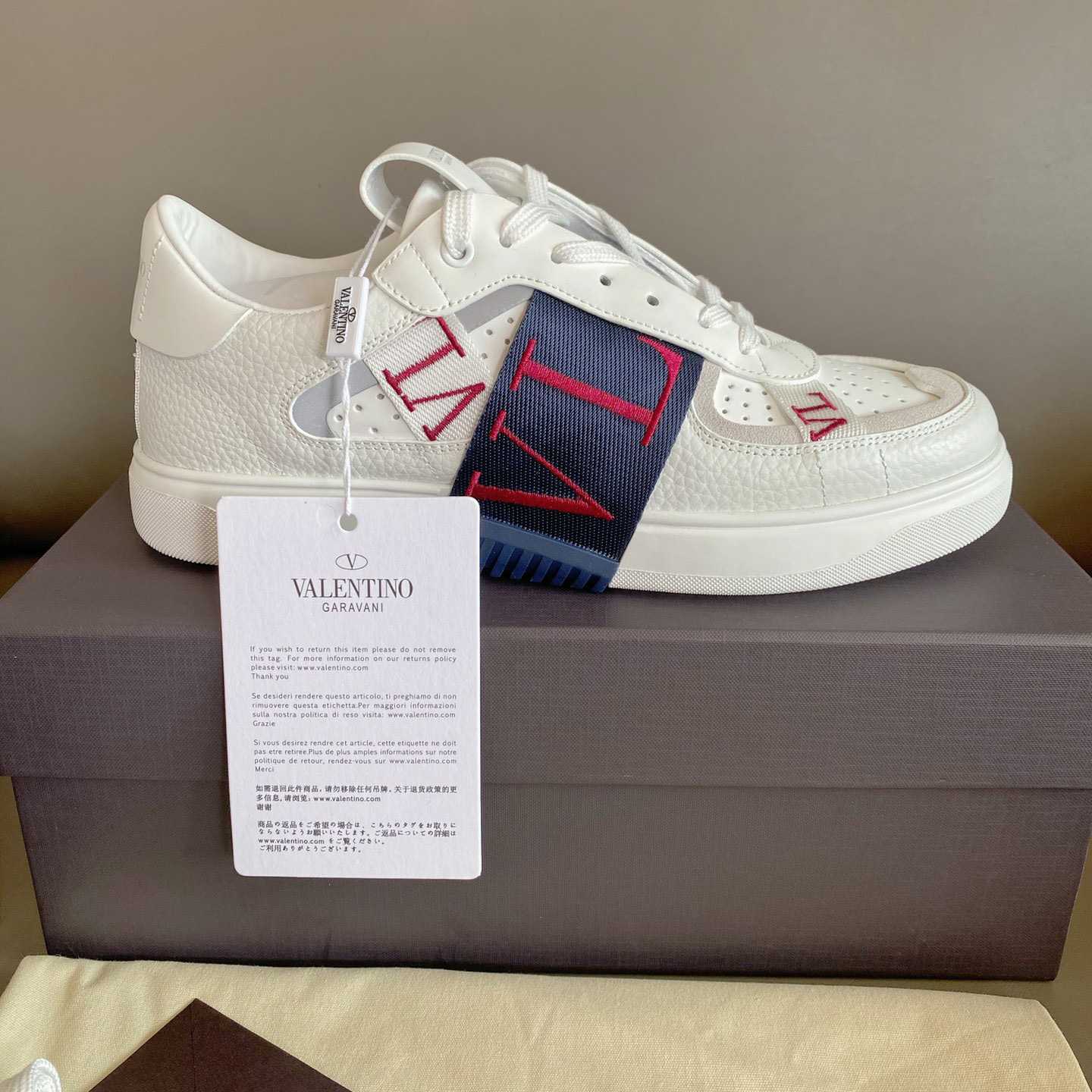 Valenti Low-Top Calfskin Vl7n Sneaker With Bands - 