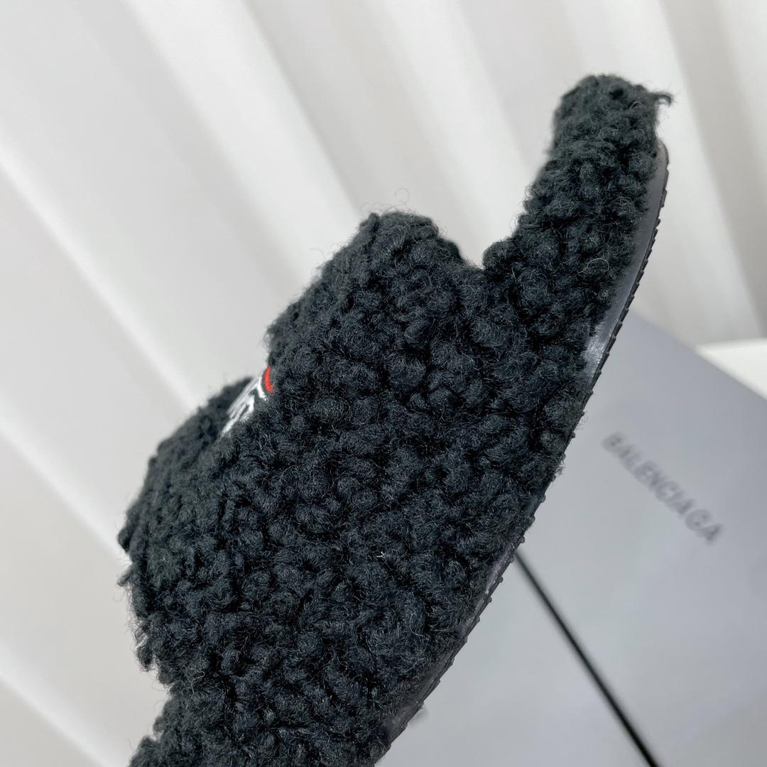 Balenciaga Furry Slide Sandal - 