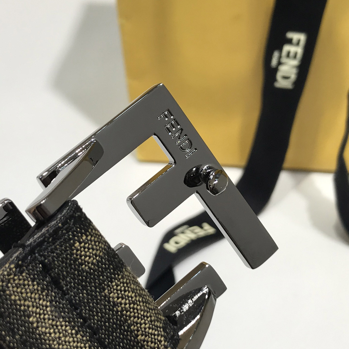 Fendi Brown Fabric Belt - 