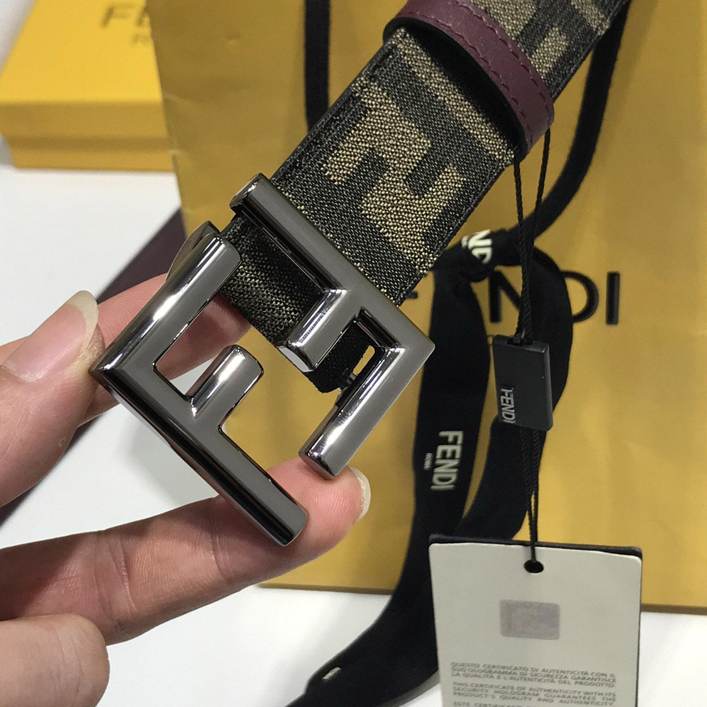Fendi Brown Fabric Belt - 