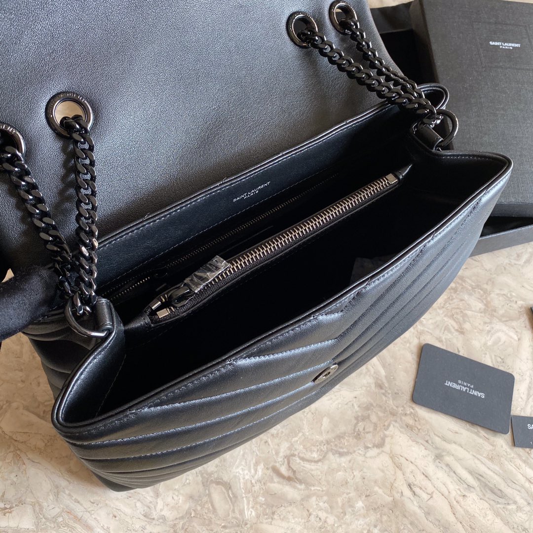 Saint Laurent Loulou Chain Bag In Quilted "Y" Leather(32-22-11cm) - 