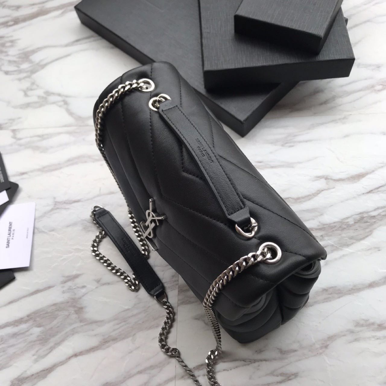Saint Laurent Loulou Small Chain Bag In Quilted "Y" Leather(25cm) - 