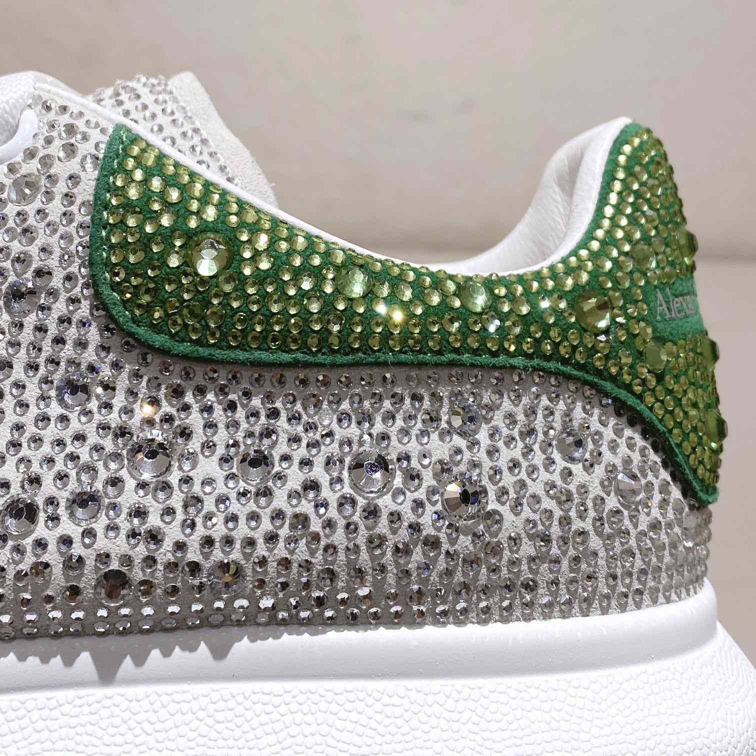 Alexander Mqueen Women's  Oversized Sneaker In White/Acid Green - 