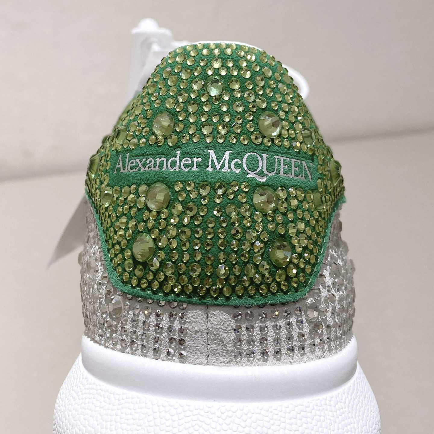 Alexander Mqueen Women's  Oversized Sneaker In White/Acid Green - 