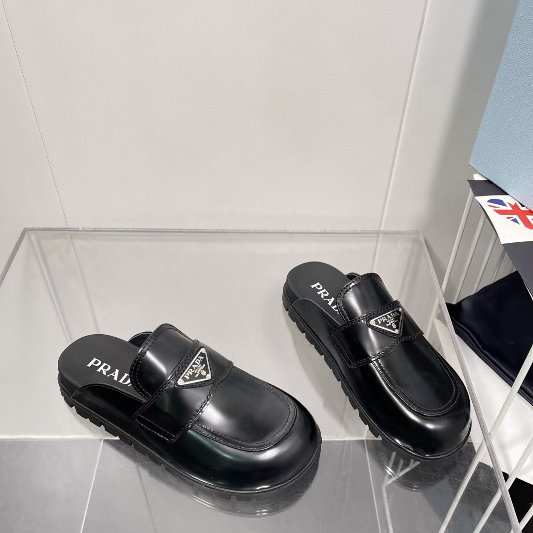 Prada Leather Sabots - 