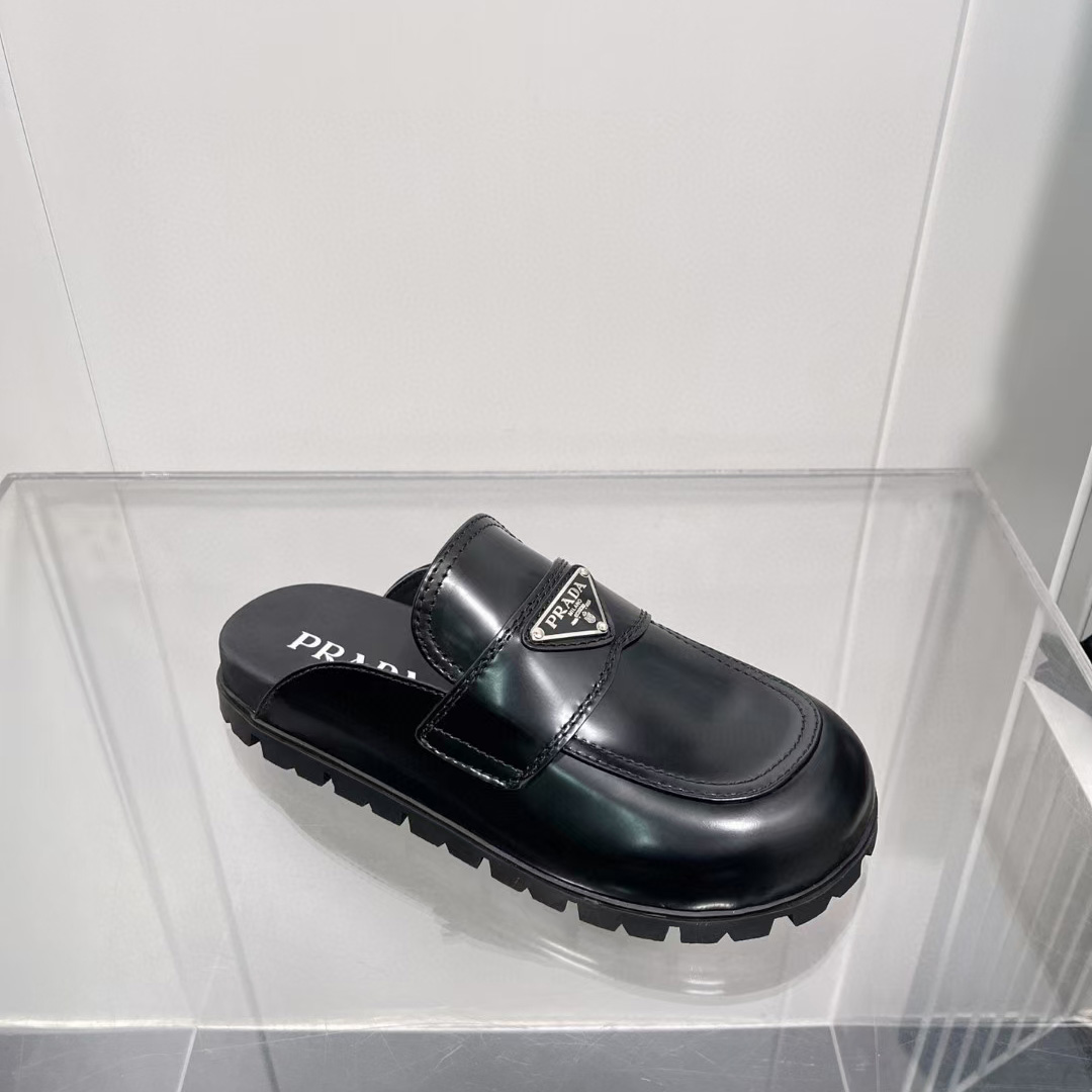 Prada Leather Sabots - 